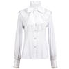 Pirate Blouse Ruffled Shirt Womens White Long Sleeve Victorian Blouse Womens Gothic Lolita Shirt