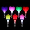 5/10Pcs Colors Change LED Glow Stick Heart Star Shape Luminous Concert Cheering Tube Wedding Party Light Stick