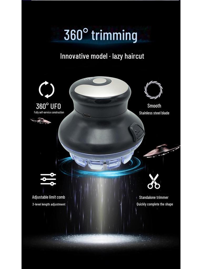 Мужская электрическая машинка для стрижки волос: Цифровой дисплей UFO для домашнего использования, самостоятельного бритья, детей и взрослых.
