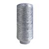 200g/Roll Metallic Crochet Thread Sparkling Silver Polyester Yarn for Knitting Weaving Making Bag Keychain Charm