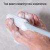 2 шт. Силиконовая щетка для мытья ног с длинной ручкой, мягкая щетка для чистки пальцев ног, средство для удаления омертвевшей кожи стоп для пожилых людей