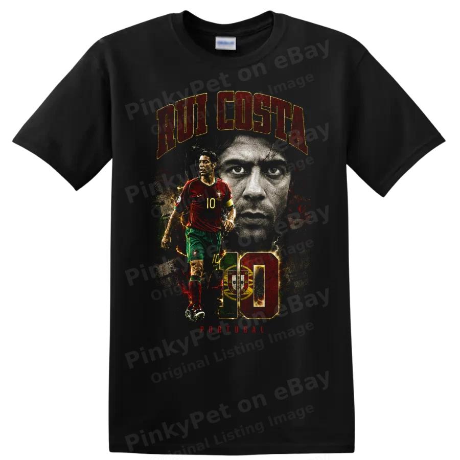 Rui Costa Portugal Soccer Player T Shirt World Cup Legend Portrait Tee