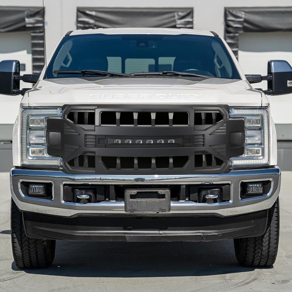 Подходит для 17-19 Ford F250/F350/F450: Решетка радиатора в стиле «Топор войны» для модифицированных пикапов.