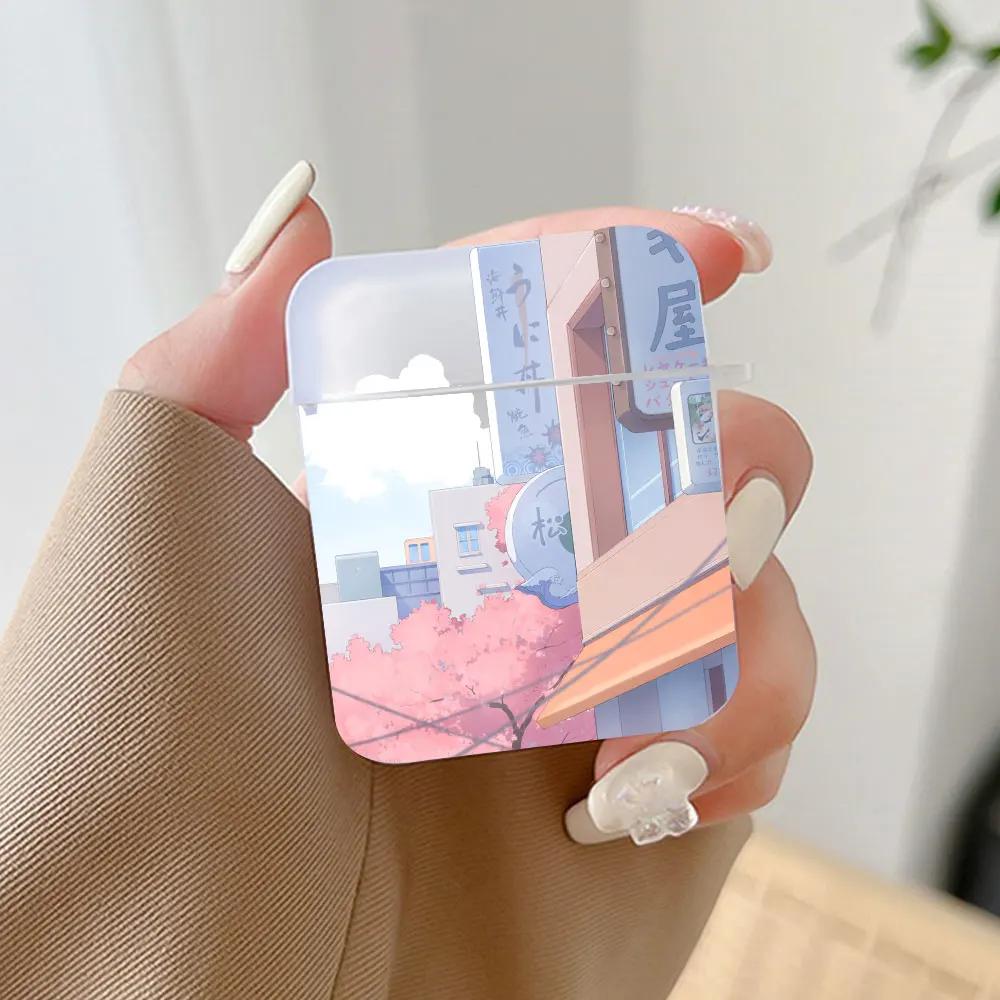 Японский аниме-пейзаж Чехол для наушников Airpods 4-го 3-го Pro 3 2 Ударопрочный чехол для Airpod 2 3 1 Защитный аксессуар