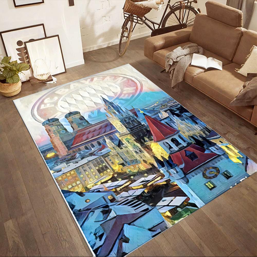 Bayern Munich Carpet Perfect for Bedrooms Kitchen Living Rooms Dormitory Antislip Carpet Decorate Offices Gift for Festivals