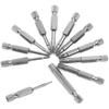 Набор отверток-бит с шестигранным хвостовиком и головкой Torx Security 4 дюйма, сталь S2, набор бит Torx 11/12 шт., головка Torx 1/4 дюйма