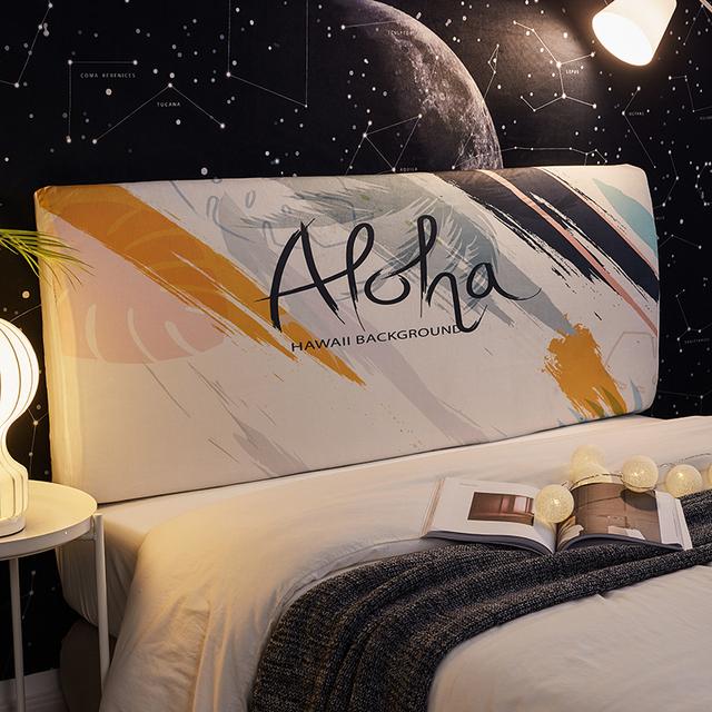 Чехол для изголовья кровати Ins, эластичный спандекс, все включено, чехол для изголовья кровати, моющийся, пылезащитный чехол для спинки кровати, домашний декор