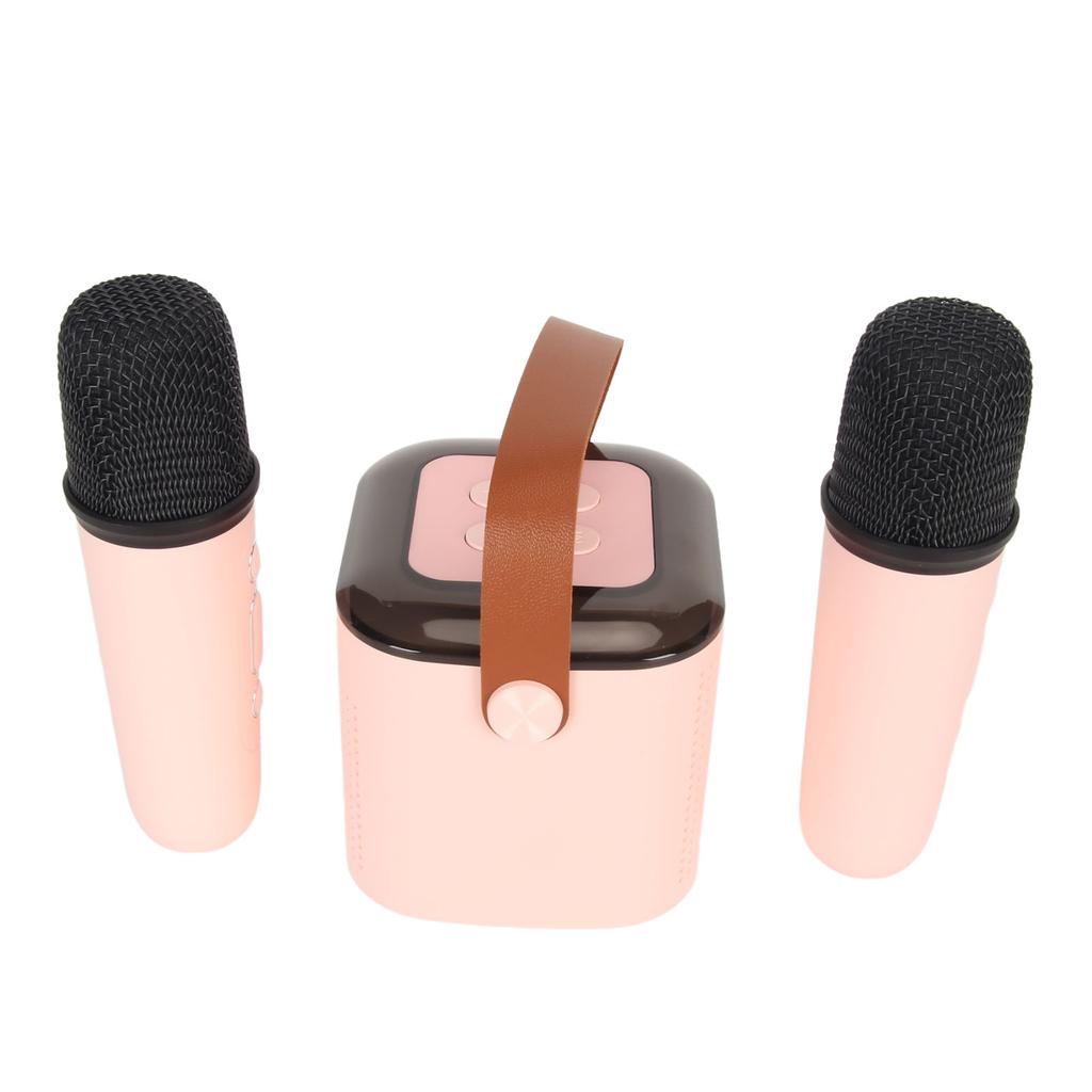 Мини-караоке-машина, стерео, портативная RGB-подсветка, Bluetooth-динамик с 2 беспроводными микрофонами для