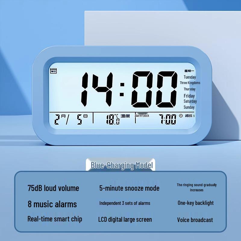 Smart Multifunctional Alarm Clock for Students and Kids – Powerful Wake-up