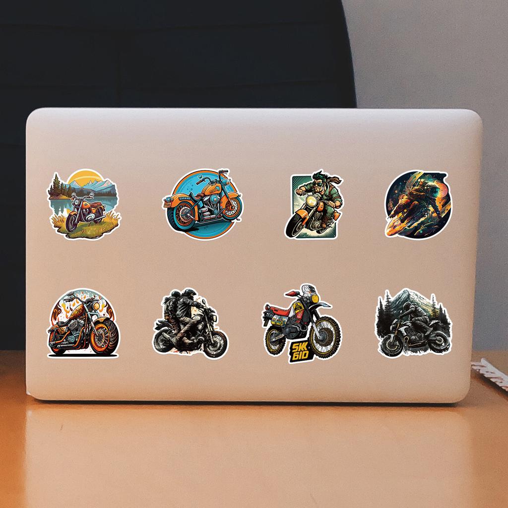 100 Наклеек граффити на мотоцикл, наклеек для украшения автомобиля, компьютера, мобильного телефона, водонепроницаемых, креативных, модных
