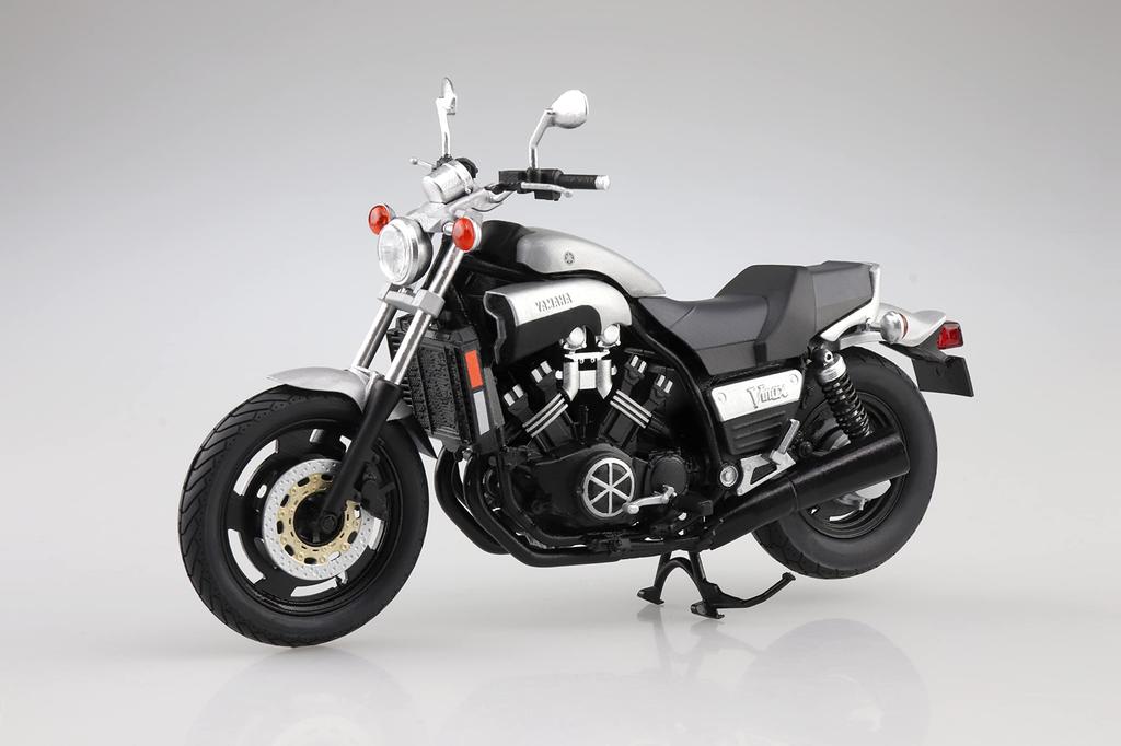 AOSHIMA Skynet Завершенный мотоцикл YAMAHA Vmax New Silver Dust 1/12