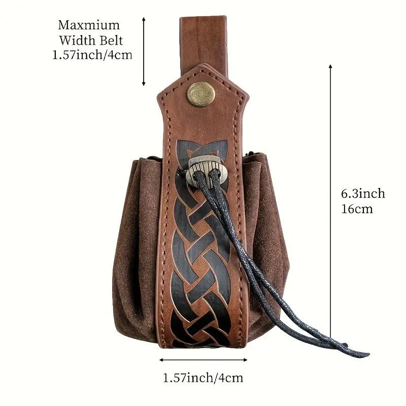 Steampunk Leather Phone Bag - Medieval Belt Accessory for Renaissance Cosplay