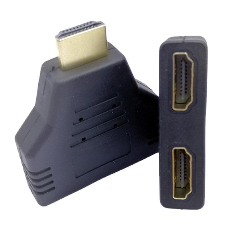 Позолоченный HDMI-разветвитель (папа на 2 мамы) для HD-телевизора/компьютера