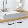 NUTRIDAILY Magic Water Fence, Silicone Sink Splash Guard, 52x8.15x4.5cm, Simply Place, No Glue Required, Heat Resistant -40C To 250C, Gray, ND22380G