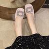 New Slippers Flat Mules for Women Slides Jelly Flip Flops Lady Loafers Fashion Low Cover Toe Glitter Girl Soft Luxury Sandals