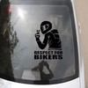 Виниловая 3D Светоотражающая Наклейка на Мотоцикл Respect Biker Наклейка для Украшения Автомобиля Мотоцикла Водонепроницаемая Наклейка Наклейки для Мотоцикла