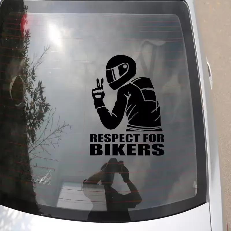 Виниловая 3D Светоотражающая Наклейка на Мотоцикл Respect Biker Наклейка для Украшения Автомобиля Мотоцикла Водонепроницаемая Наклейка Наклейки для Мотоцикла