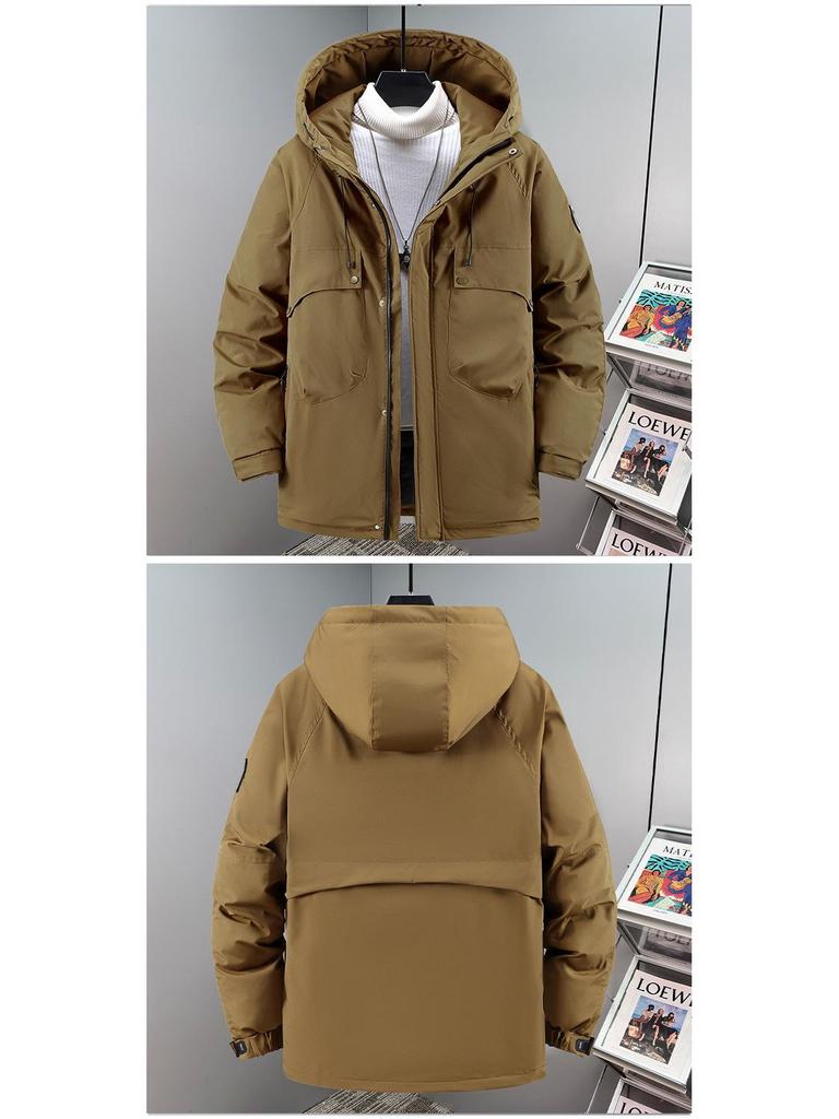 Мужская зимняя хлопковая куртка большого размера 2025 - Теплая, защита от холода, верхняя одежда