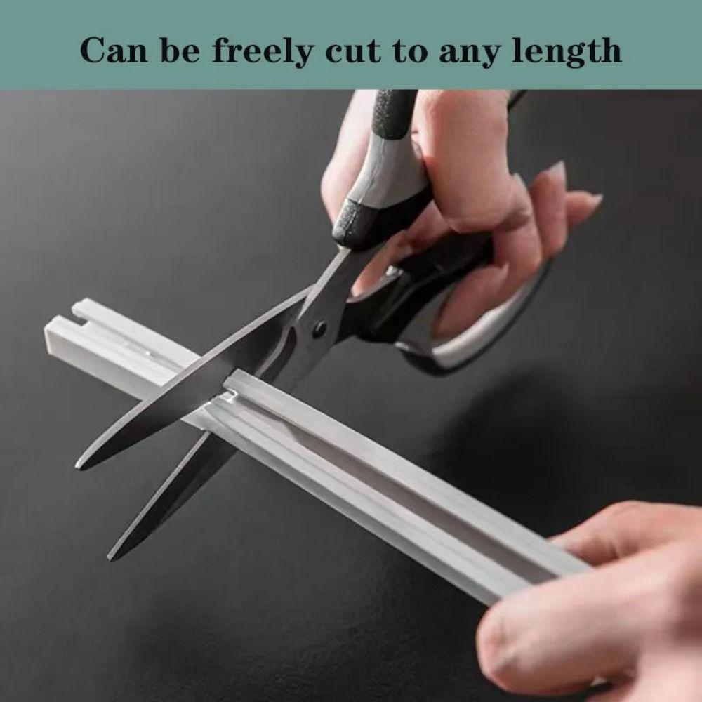 Прочный самоклеящийся карниз для штор без перфорации, скользящий неперфорированный карниз для штор