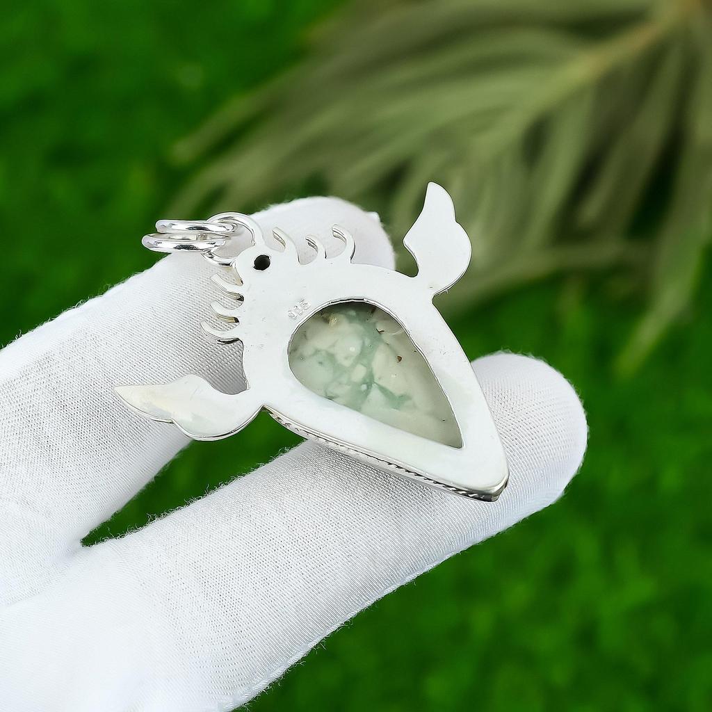 925 Sterling Silver Imperial Jasper Stone Peridot Daughter Anniversary Pendant