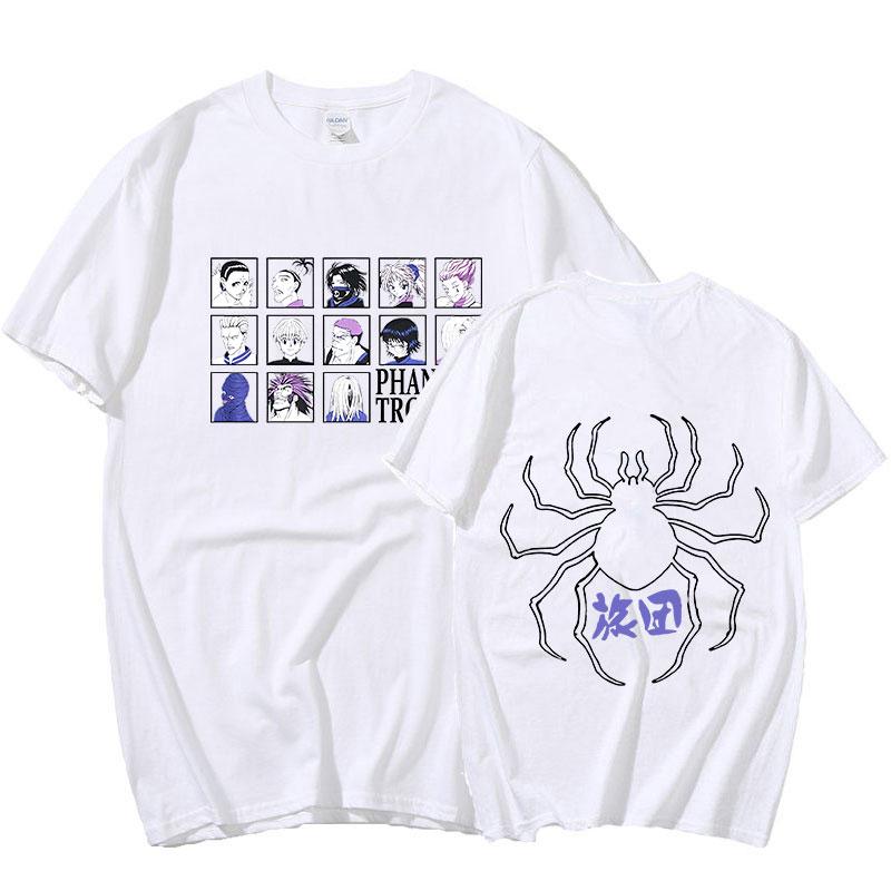 Футболка японского аниме Hunter X Hunter, мужская модная футболка, одежда Phantom Troupe, топы Hisoka Chrollo, футболки Camiseta Camiseta, топы