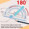 Multi-Function Activity Corner Demonstrator Draw Circle Tool Protractor Ruler School Office