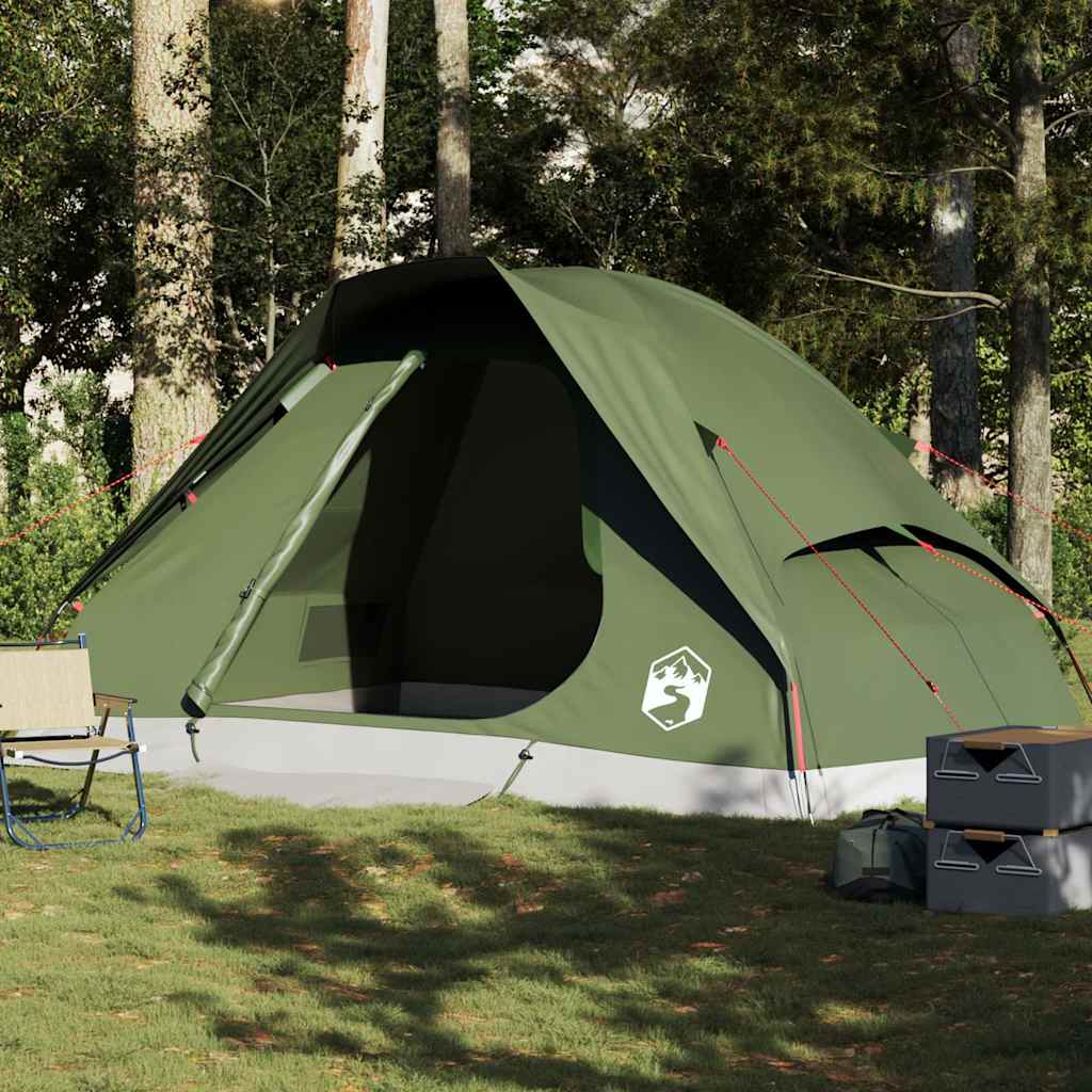 Dome Family Tent for 6 Persons Olive Green Waterproof