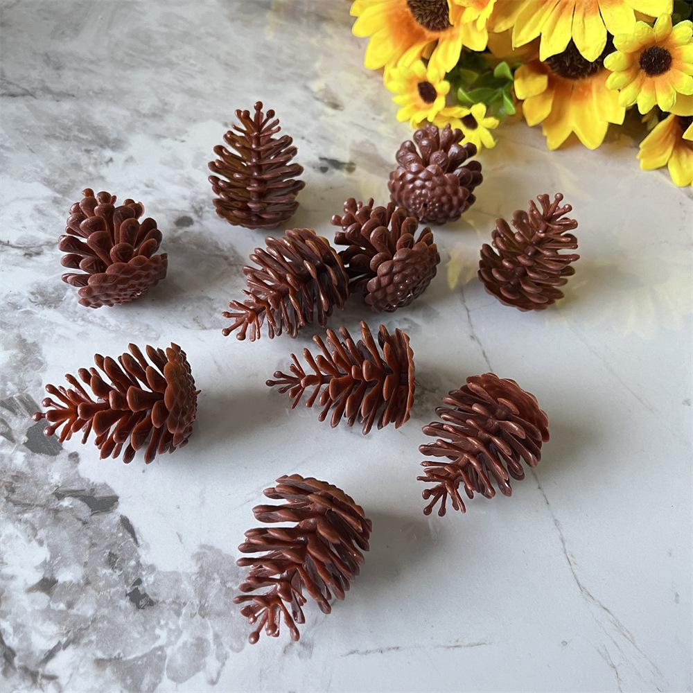 Artificial Pine Cone Ornaments for Christmas Trees - DIY Fake Pine and Cypress Decorations