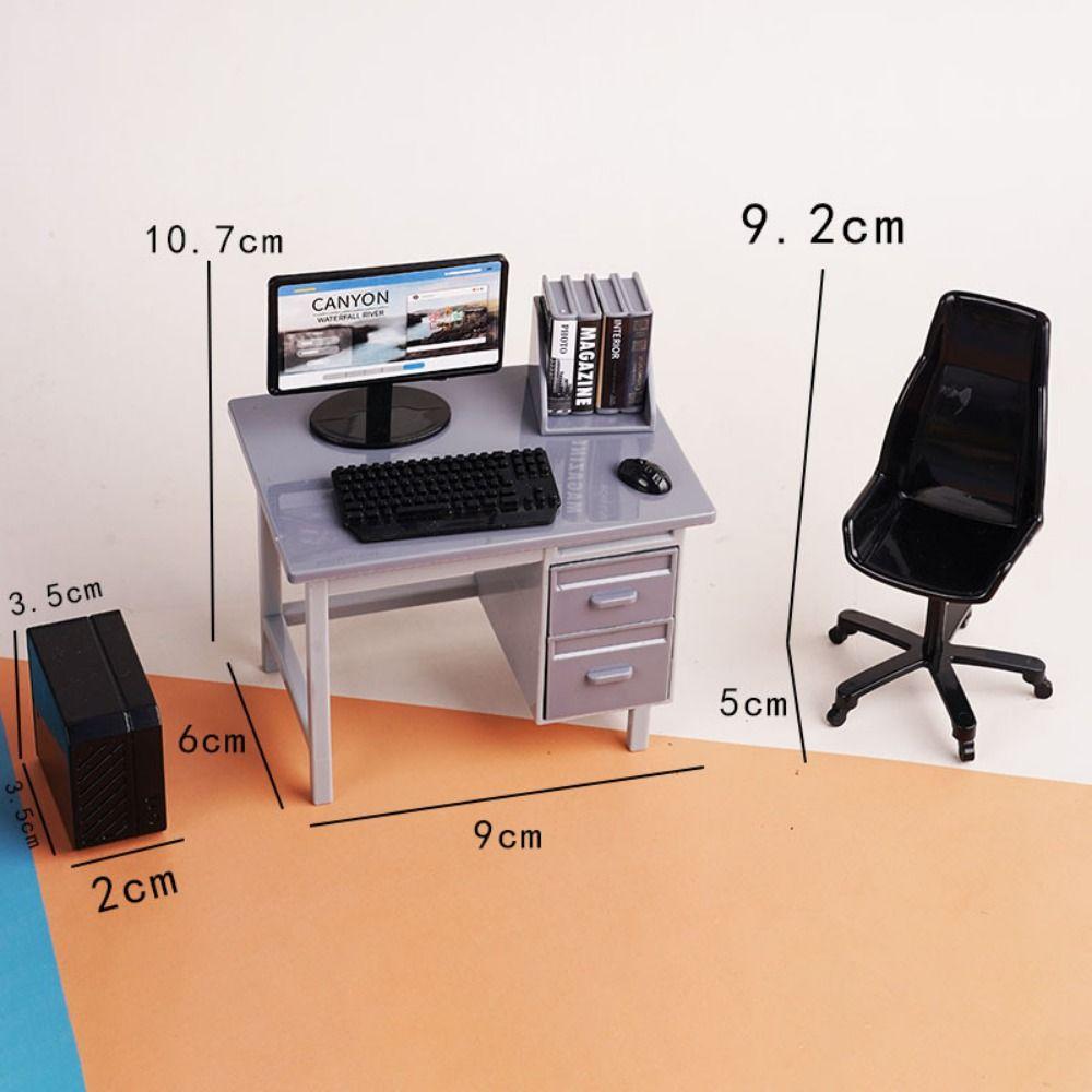 Mini 1/12 Dollhouse Miniature Computer 1:12 Laptop Computer  Room Furniture Decor