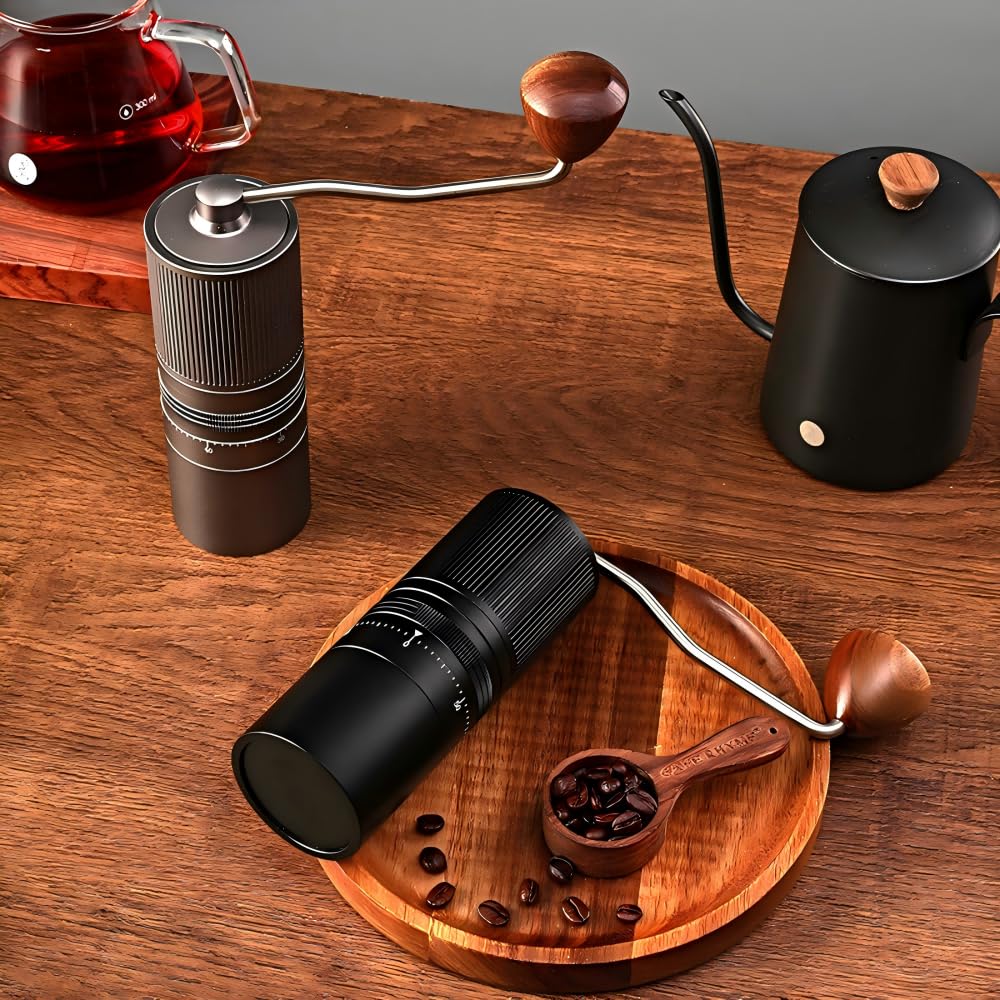 Coffee Space Coffee Mill Manual Coffee Grinder Coffee Mill Large Capacity 28g External Roughness Adjustment Function Clean Conical Blade Highly Hard