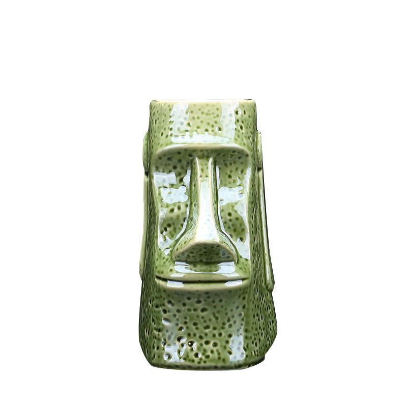 Индийский идол Тотем Кружка Тики Ретро Гавайи Бар Керамика Чашка для напитка Коктейльное стекло Каменная статуя Пляжное смешивание Контейнер для вина и смузи