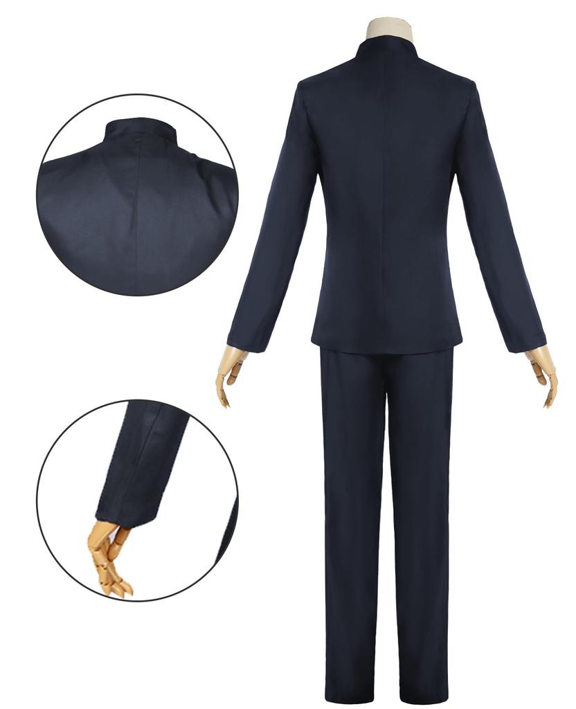 Костюм для косплея Сатору Годзё с париком Форма технического колледжа Токио Дзюдзюцу для взрослых Костюм для косплея Сатору Годзё Костюм для косплея Сатору Годзё