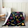 Geometry Fleece Throw Blanket Ultra Soft Cozy Modern Geometric Flannel Blanket for Sofa Couch Bed Chair Camping Travel Or Dorm