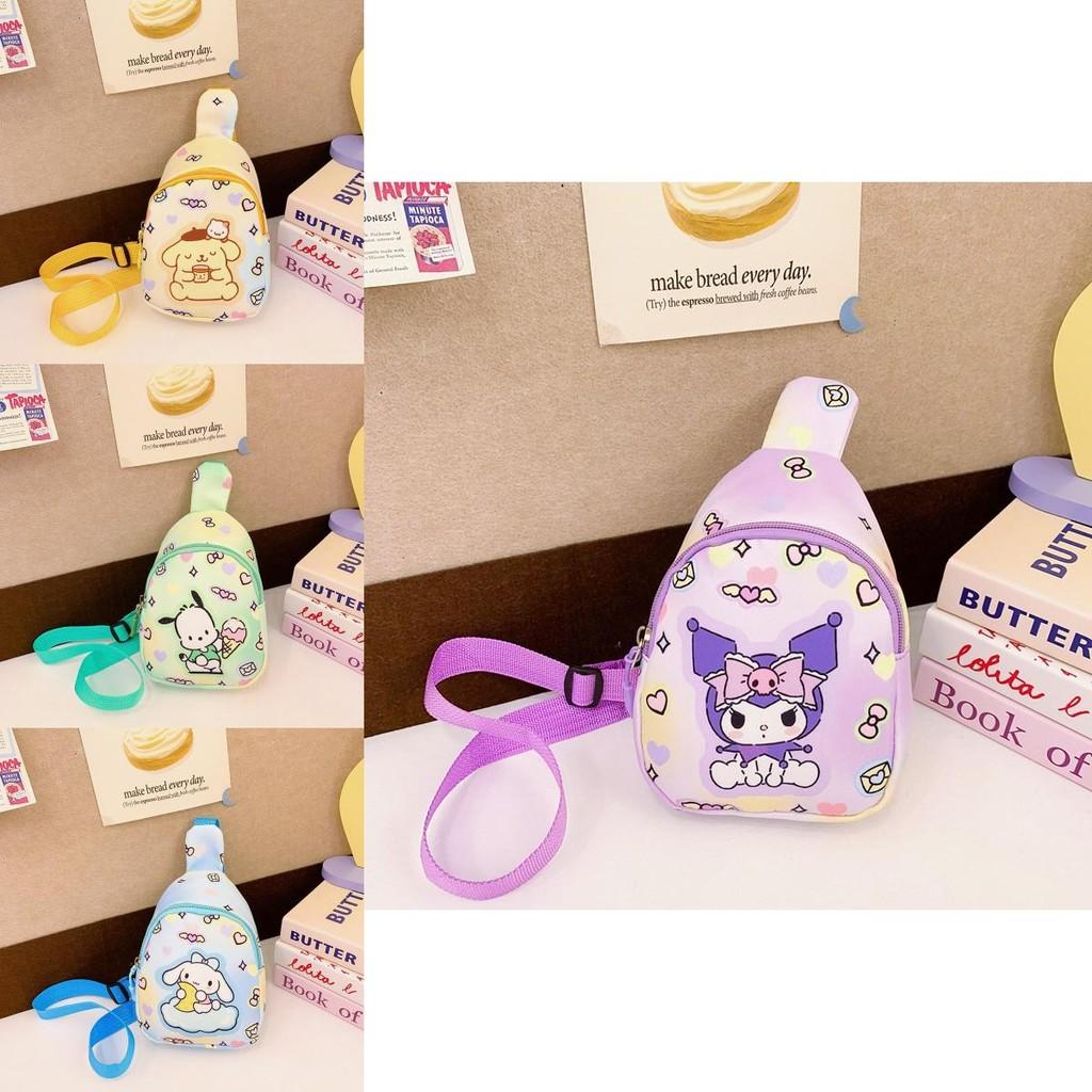 Очаровательная детская нагрудная сумка с мультяшным принтом, легкий нейлон для детей дошкольного возраста