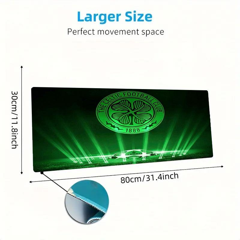 Celtic Football Club Large Size Mouse Pad Large Gaming Table Cushion Non-slip Laptop Tablet Big Mousepad XXL Mat Mini PC Playmat With Lock edge