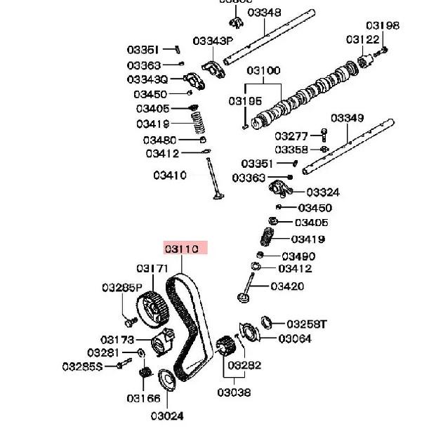 PAJERO IO H76 LANCER CK4A 4G93 GALANT EA1A SOHC ENGINE BELT,VALVE TIMING MD191982 116YU29(116 teeth, 29mm wide)