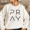 Толстовка Pray с капюшоном Christian Faith Толстовка Streetwear Унисекс свитер с длинным рукавом Повседневный пуловер Женская одежда Толстовки