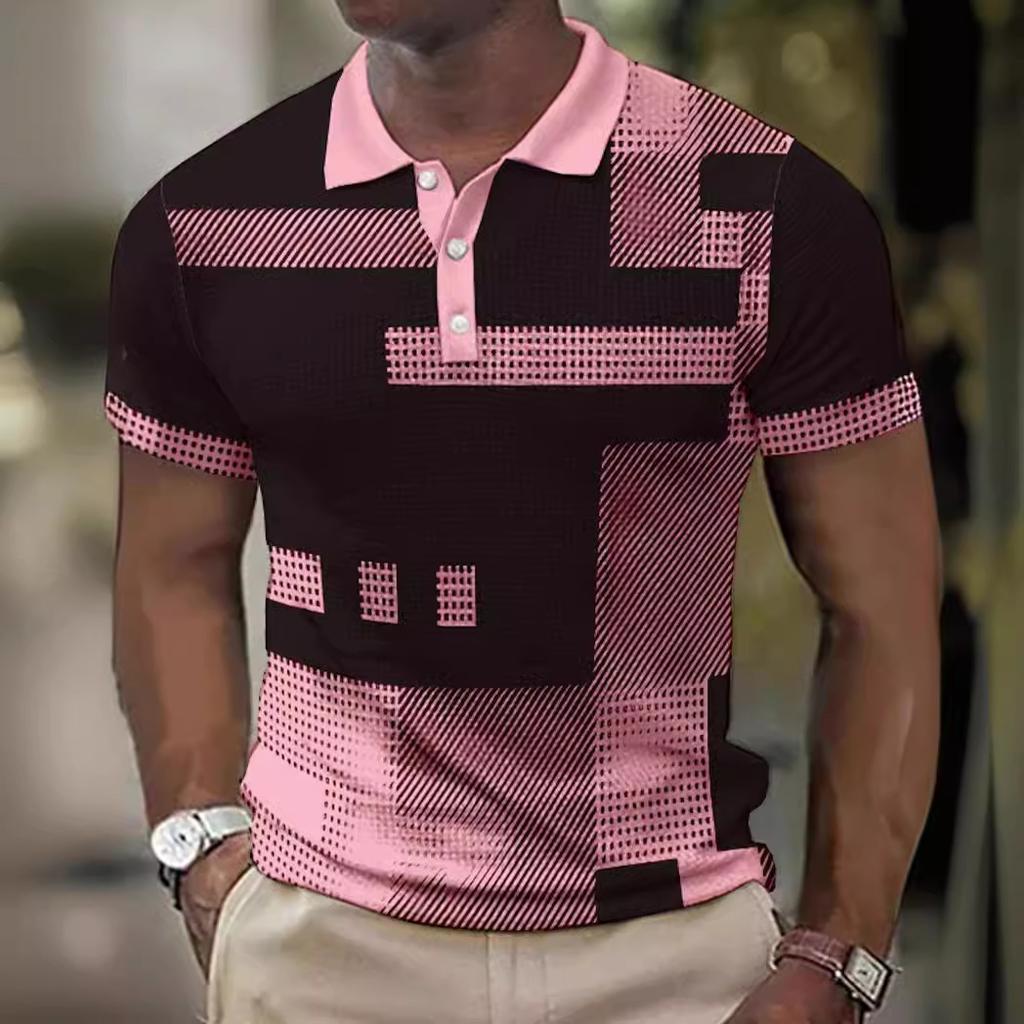 Мужская футболка поло с коротким рукавом, топы с 3D-принтом, модные, из полиэстера, дышащие, удобные, футболки поло