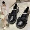Fashion Women Thick Platform Mary Janes Lolita Shoes Party Pumps Summer New Sandals Bow Chain Mujer Shoes Fashion Oxford Zapatos2025