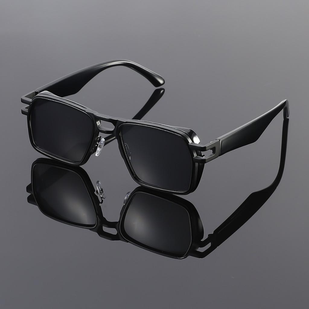 Metal large frame sunglasses men's UV protection new fashion simple trend personalized high-end sunglasses