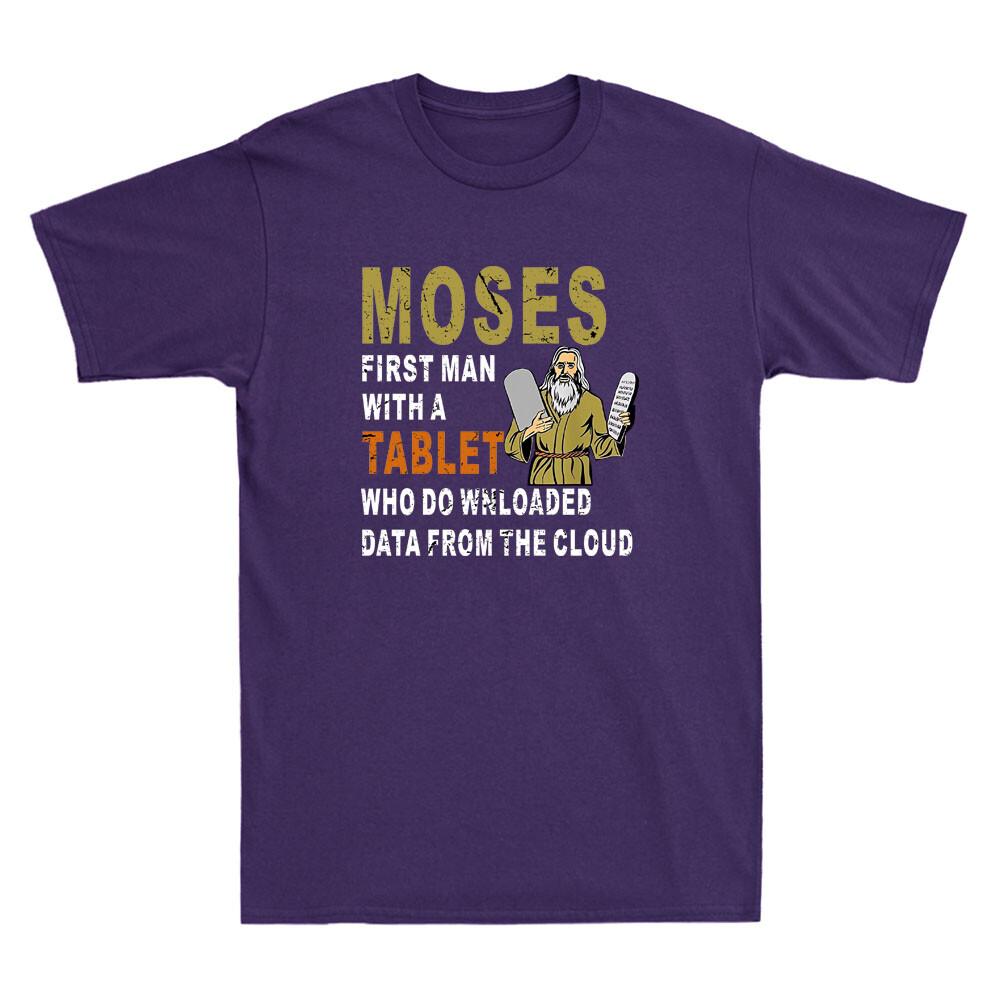 Jewish Passover Moses Tablet Data Cloud Computing Funny Quote Retro Unisexs Tshirt