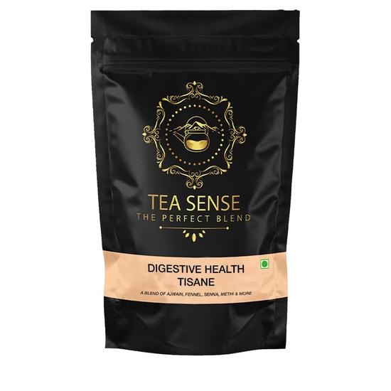 TEA SENSE Digestive Health Tisane with Fennel, Methi, Ajwain, Clove, Senna, Lavender | 100g Loose Tea | Natural Digestion Support | 50 Cups+