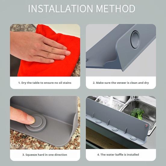 Защита от брызг воды для раковины, многоразовый защитный экран для кухонной раковины, силиконовый защитный экран для брызг, присоска, водный барьер