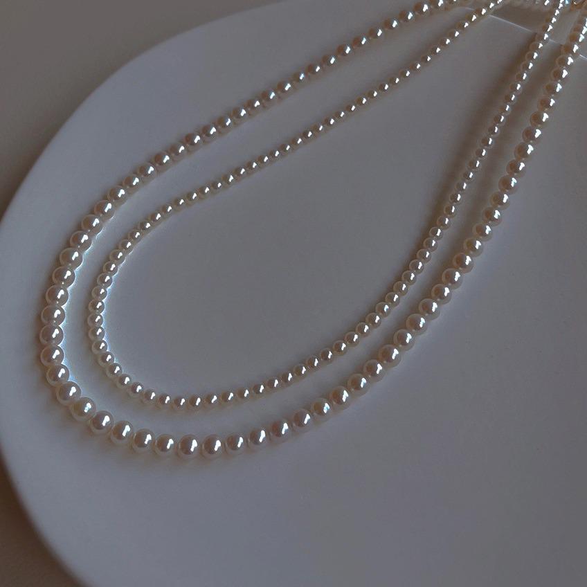 Ожерелье из стерлингового серебра 925 пробы с жемчугом Шицзя и детскими бусинами - Изысканный круглый блеск, Ретро нежный чокер для женщин