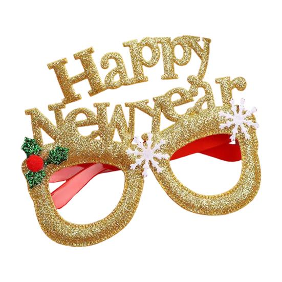 С Новым годом Аксессуар Блестящий 2026 Ободок Блестящие очки для Рождества Вечеринка в канун Нового года Принадлежности