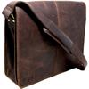 15" Buffalo Leather Messenger Bag Laptop Case Office Briefcase Gift for Men Computer Distressed Shoulder Bag