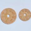 2025 Новая натуральная ротанговая подставка под горячее ручной работы, плетеные термоизоляционные салфетки разных размеров, круглая подкладка для стола, кухонное украшение Ac