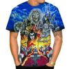 Футболка Live Dead 3D Printed Rock Music с круглым вырезом и коротким рукавом Heavy Metal Fashion Casual Mens Unisex Top