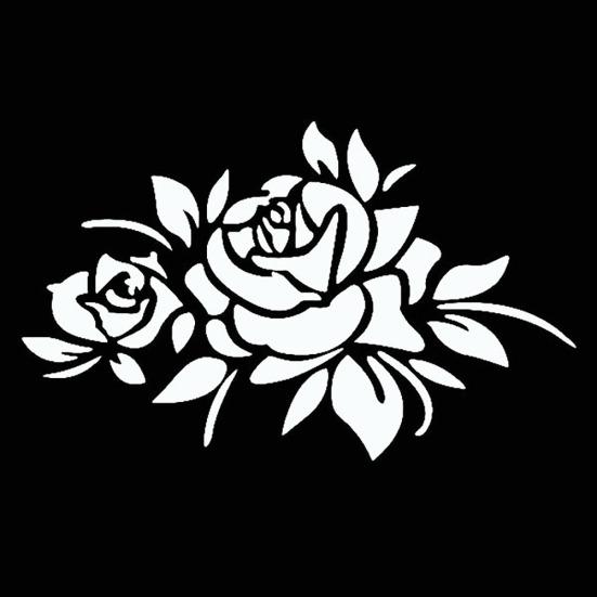 Цветок розы, автомобильный Стайлинг, кузов автомобиля, окна, светоотражающие наклейки, наклейка, декор