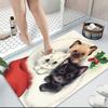 Christmas Kittens Santa'S Hat Carpet Rug Soft Washable Anti Slip Home Living Room Sofa Mats Personalized Christmas Rug